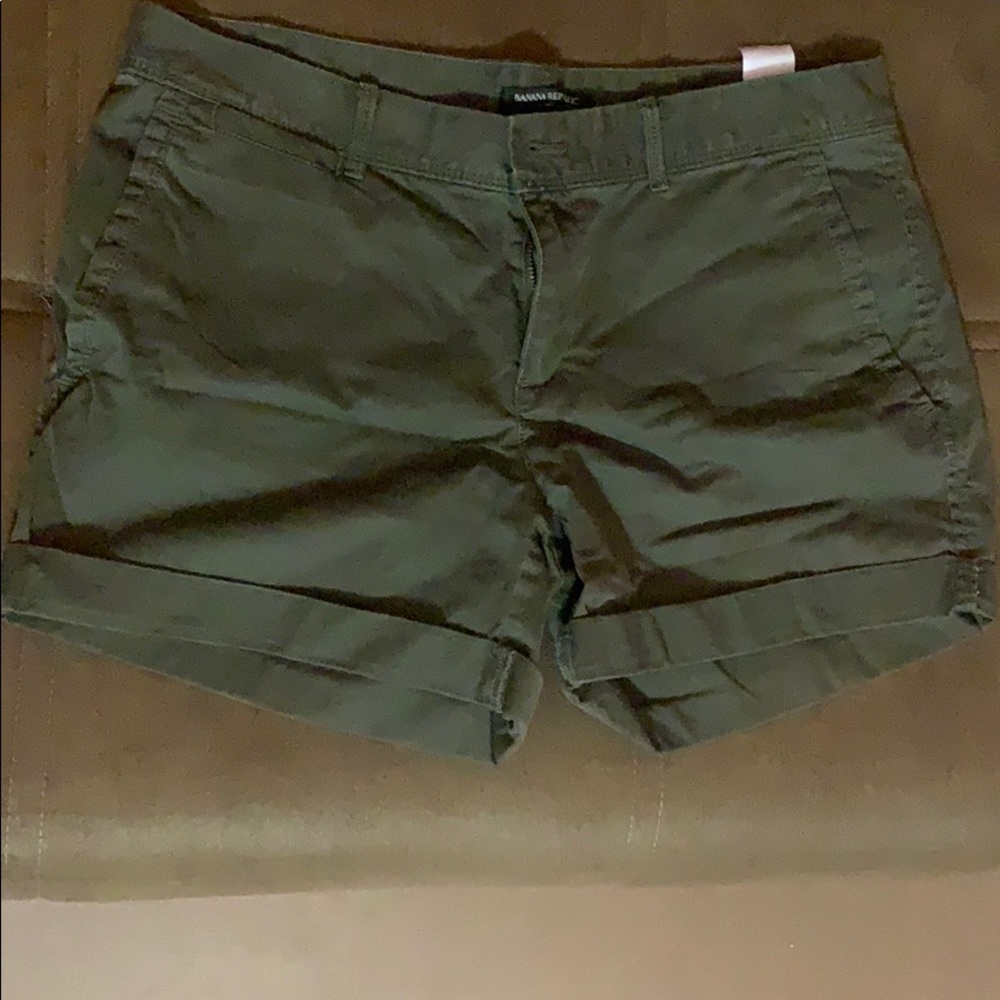 Navy green cargo shorts